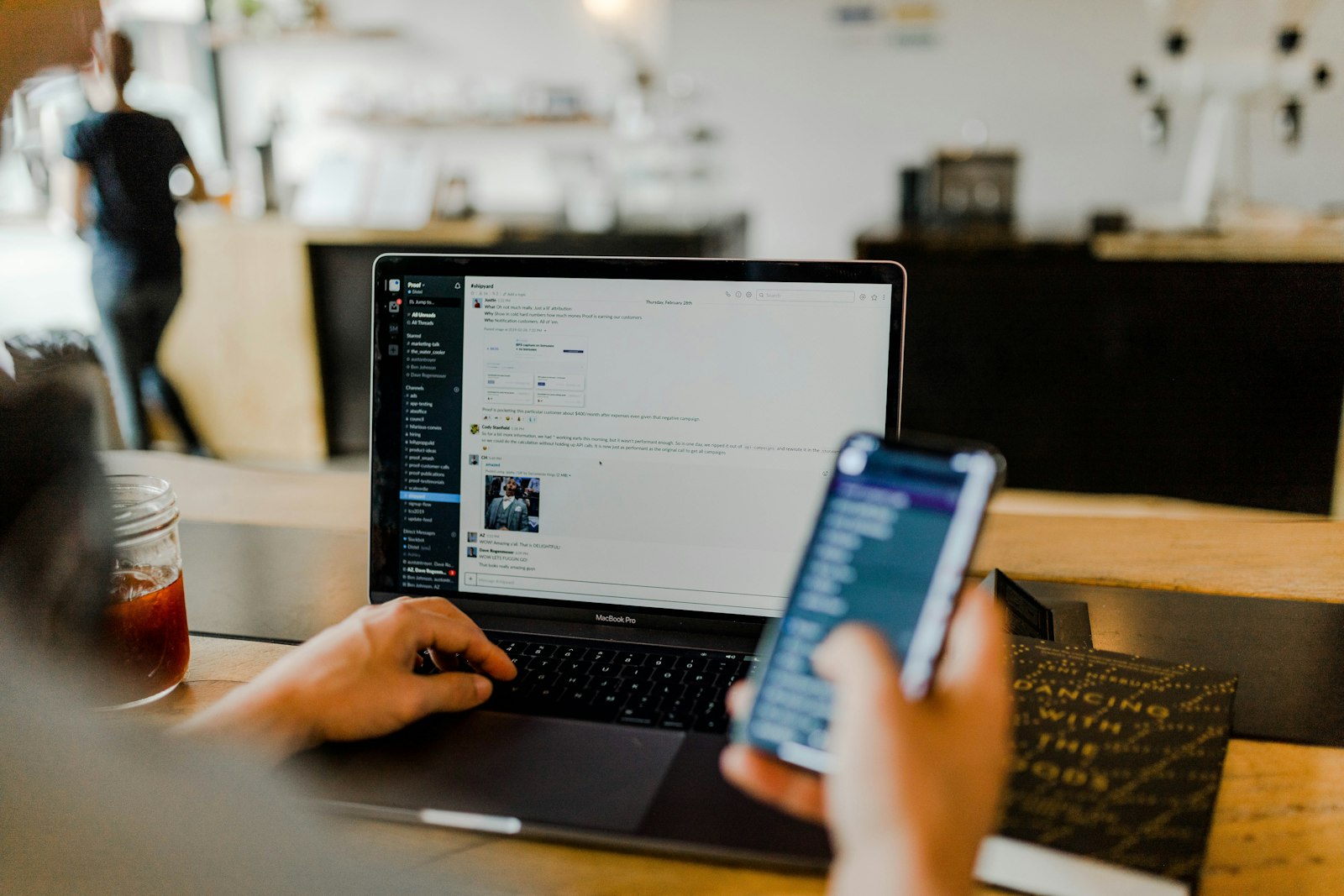 Managing a personal account on a phone